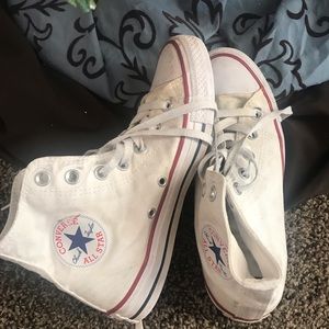 White Converse High Tops (pre-loved)